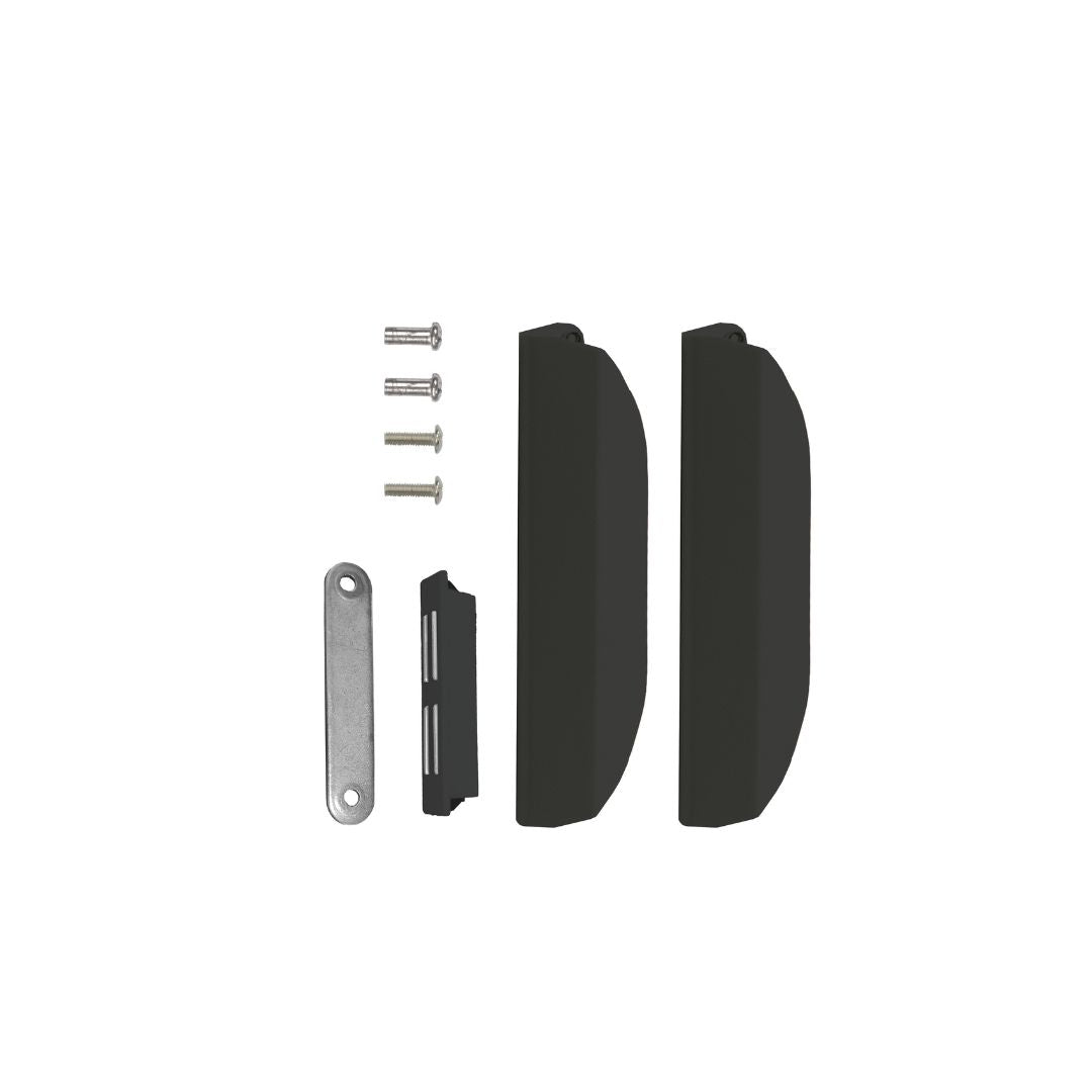 vouwdeur slotset zwart onderdeel | aluminium vouwdeur | moderne vouwdeur | vouwdeur met slot | vouwdeur zwart | design vouwdeur | vouwdeur binnen | harmonica deur