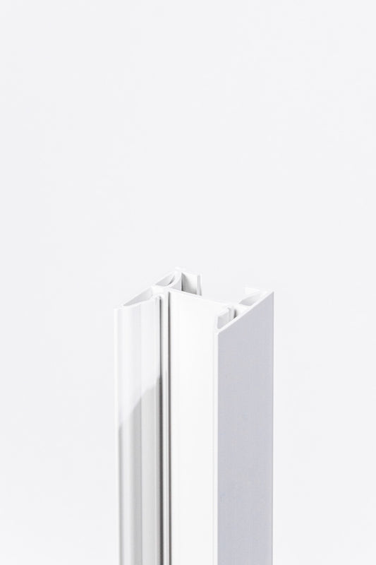 Balci Yara vouwdeur zijrail onderdeel | zijprofiel vouwdeur met glas | klikrail bevestiging | Balci Yara onderdelen | zijrail vouwdeur wit of zwart | montage rail systeem